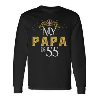 My Papa Is 55 Years Old 1967 55 Geburtstag Geschenk Für Papa Langarmshirts - Seseable