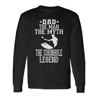 Papa Der Mann Der Mythos Die Legende Cornhole Langarmshirts - Seseable