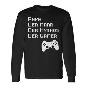 Papa Vater Mythos Legende Gamer Zocker Langarmshirt Langarmshirts - Seseable