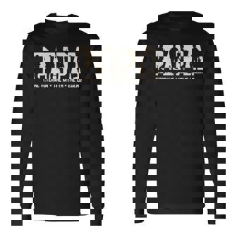 Papa Veteran The Myth The Legend Fathers Day Grandpa Long Sleeve T-Shirt T-Shirt | Mazezy