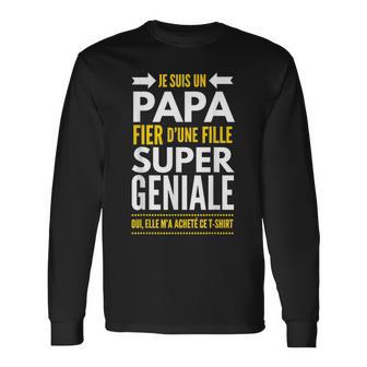 Papa von Mädchen Langarmshirts, Lustiges Geburtstagsgeschenk für Väter - Seseable