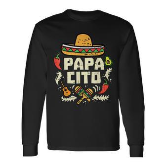 Papacito Cinco De Mayo Matchin Couple Mexican Dad Long Sleeve T-Shirt T-Shirt | Mazezy