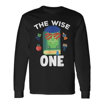 Passover Seder Jewish Pesach Matzah The Wise One Passover Long Sleeve T-Shirt | Mazezy