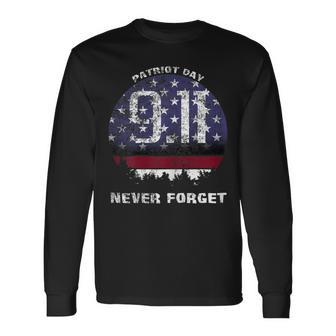 Patriot Day Memorial T-Shirt American Flag 911 Never Forget Long Sleeve T-Shirt T-Shirt | Mazezy
