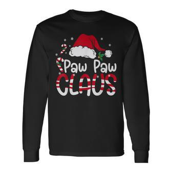 Paw Paw Claus Christmas Paw Paw Santa Matching Pjs Men Women Long Sleeve T-Shirt T-shirt Graphic Print - Thegiftio UK