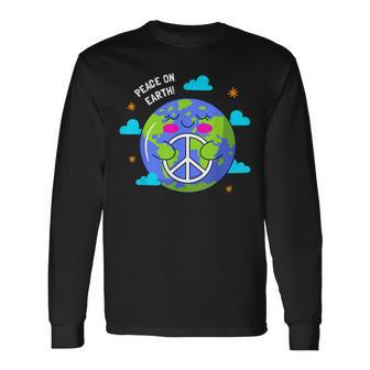 Peace On Earth Day Everyday Hippie Planet Save Environment Long Sleeve T-Shirt T-Shirt | Mazezy