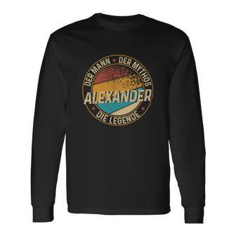 Personalisiertes Alexander Langarmshirts: Mann, Mythos, Legende Tee - Seseable