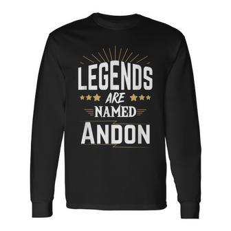 Personalisiertes Legends Are Named Andon Langarmshirts, Sternen-Design Unisex - Seseable