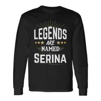 Personalisiertes Legends Are Named Langarmshirts – Namensshirt Serina - Seseable