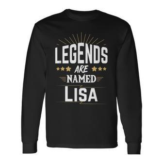 Personalisiertes Legends Are Named Lisa Langarmshirts mit Sternenmotiv - Seseable