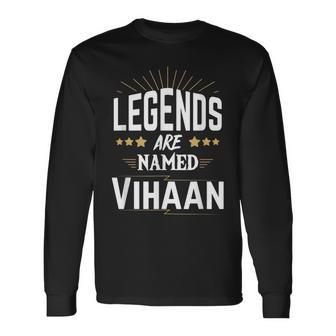 Personalisiertes Legends Are Named Vihaan Langarmshirts, Sternen-Design - Seseable