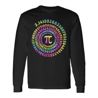 Pi Day Spiral Pi Tie Dye Numbers Math Pi Day 314 Long Sleeve T-Shirt T-Shirt | Mazezy