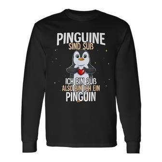 Pinguine Sind Süß Pinguin Langarmshirts - Seseable