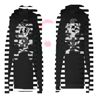 Pirate Monkey Retro Crossbones Monkey Pirate Men Women Long Sleeve T-Shirt T-shirt Graphic Print - Thegiftio