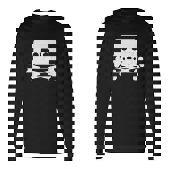 Pirate Radio Cassette Tape Skull Crossbones Retro Vinyl Dj Men Women Long Sleeve T-Shirt T-shirt Graphic Print - Thegiftio