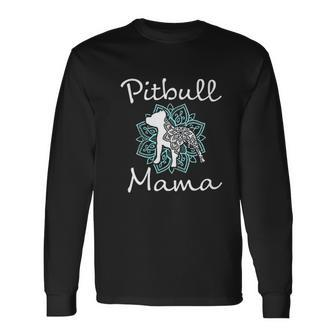 Pitbull Mama Mandala Cute Pit Bull Dog Men Women Long Sleeve T-Shirt T-shirt Graphic Print - Thegiftio UK