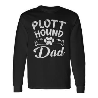 Plott Hound Dad Dog Owner Pet Lover Daddy Cool Father Long Sleeve T-Shirt T-Shirt | Mazezy