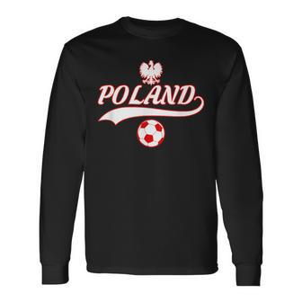 Poland Team World Fan Soccer 2018 Jersey | Cup Fan Men Women Long Sleeve T-shirt Graphic Print Unisex - Seseable