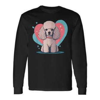 Poodle Dog With Heartdecoration Doglove Long Sleeve T-Shirt | Mazezy