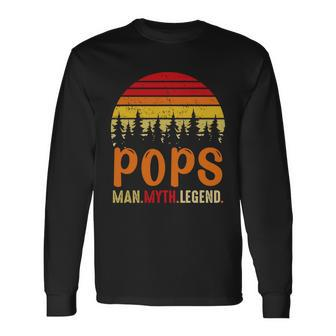 Pops Man Myth Legend V2 Long Sleeve T-Shirt - Monsterry CA