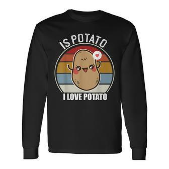 Is Potato In Television As Seen On Late Night Kawaii Potato Long Sleeve T-Shirt - Seseable