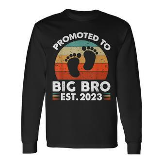Promoted To Big Bro Im Going To Be A Big Brother 2023 Men Women Long Sleeve T-Shirt T-shirt Graphic Print - Thegiftio UK