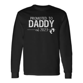 Promoted To Daddy 2023 Long Sleeve T-Shirt - Monsterry CA
