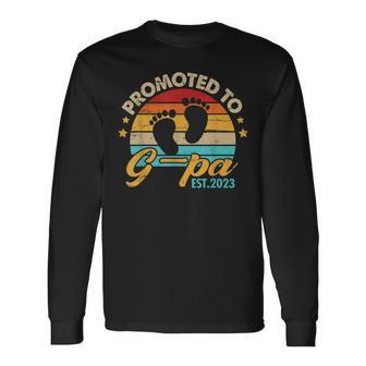 Promoted To G Pa 2023 Fathers Day First Time Dad Long Sleeve T-Shirt - Seseable