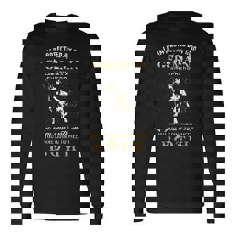 Protected By German Shepherd Dog Gsd Long Sleeve T-Shirt | Mazezy