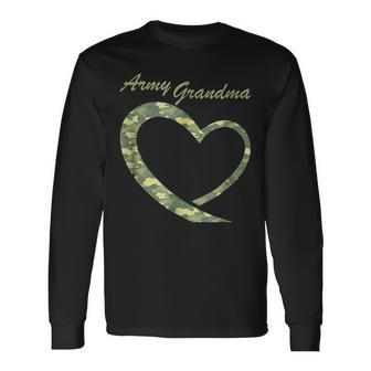 Proud Army Grandma Military Grandma Camouflage Men Women Long Sleeve T-shirt Graphic Print Unisex - Seseable