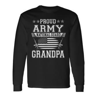 Proud Army National Guard Grandpa US Military Long Sleeve T-Shirt - Seseable
