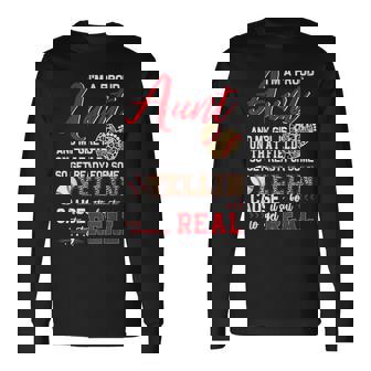 Proud Baseball Aunt Baseball Family Matching Men Women Long Sleeve T-shirt Graphic Print Unisex - Seseable