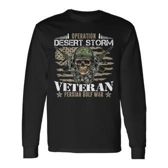 Proud Veteran Operation Desert Storm Persian Gulf War Long Sleeve T-Shirt - Seseable