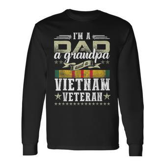 Proud Vietnam Veteran Flag & Military Veterans Day Veteran Long Sleeve T-Shirt - Seseable