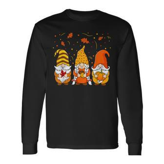 Pumpkin Gnomes Fall Autumn Cute Halloween Thanksgiving V10 Men Women Long Sleeve T-Shirt T-shirt Graphic Print - Thegiftio UK