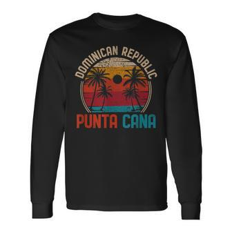 Punta Cana Beach Souvenir Dominican Republic Retro Long Sleeve T-Shirt T-Shirt | Mazezy