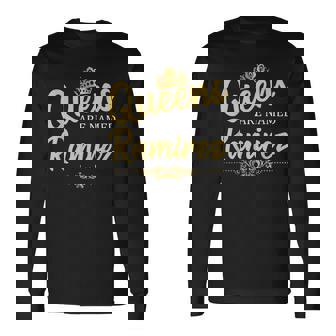 Queens Are Named Ramirez Surname Birthday Reunion Men Women Long Sleeve T-Shirt T-shirt Graphic Print - Thegiftio