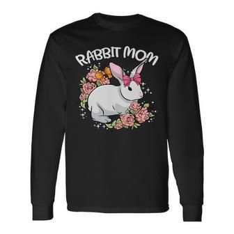 Rabbit Mom Bunny Mama Cute Pet Animal Lover Mommy Mother Long Sleeve T-Shirt - Monsterry CA