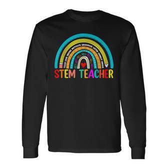 Rainbow Stem Teacher Men Women Teacher Student Men Women Long Sleeve T-Shirt T-shirt Graphic Print - Thegiftio UK