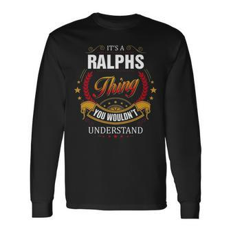 Ralphs Shirt Crest Ralphs Ralphs Clothing Ralphs Tshirt Ralphs Tshirt For The Ralphs Long Sleeve T-Shirt - Seseable