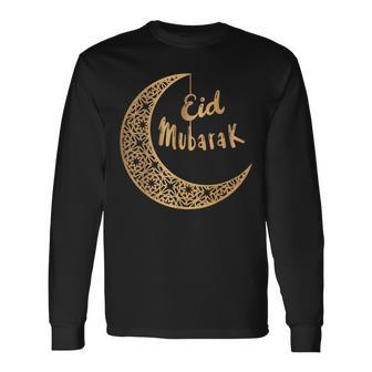 Ramadan Kareem Eid Alfitr Mubarak Eid Mubarak Long Sleeve T-Shirt | Mazezy