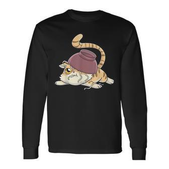 Ramen Cat Kawaii Anime Japanese Long Sleeve T-Shirt - Seseable