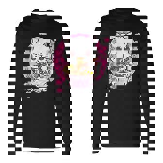 Ramen Cat Kawaii Anime Ramen Cat Lovers Kawaii Neko V12 Men Women Long Sleeve T-Shirt T-shirt Graphic Print - Thegiftio