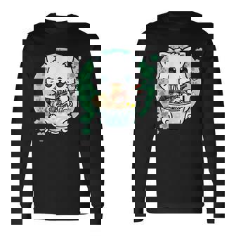 Ramen Cat Kawaii Anime Ramen Cat Lovers Kawaii Neko V16 Men Women Long Sleeve T-Shirt T-shirt Graphic Print - Thegiftio