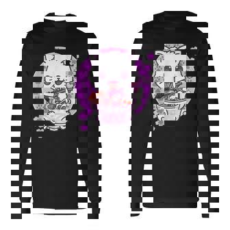 Ramen Cat Kawaii Anime Ramen Cat Lovers Kawaii Neko V18 Men Women Long Sleeve T-Shirt T-shirt Graphic Print - Thegiftio