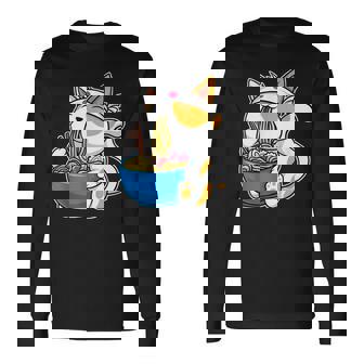 Ramen Cute Cat Kawaii Anime Japanese Food Neko Cat Lover Men Women Long Sleeve T-Shirt T-shirt Graphic Print - Thegiftio
