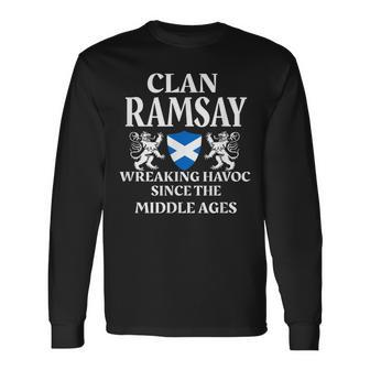 Ramsay Scottish Family Clan Scotland Name Men Women Long Sleeve T-shirt Graphic Print Unisex - Seseable
