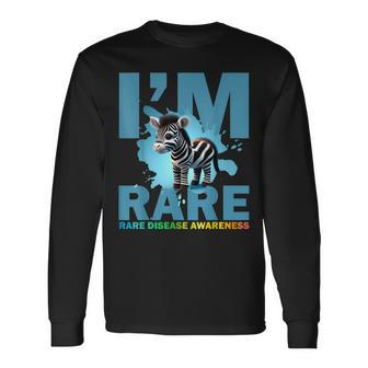 Im Rare Cute Zebra For Rare Disease Awareness Long Sleeve T-Shirt T-Shirt | Mazezy