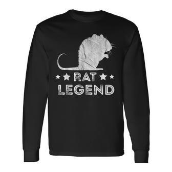 Rat Legend Vintage Nager Rattenliebhaber Maus Ratten Besitzer Langarmshirts - Seseable