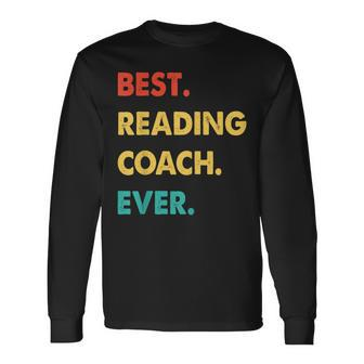 Reading Coach Retro Best Reading Coach Ever Long Sleeve T-Shirt - Seseable